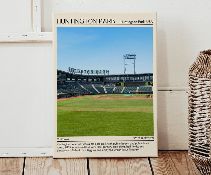 Huntington Park Stadium Baseball Minimal Wall Art