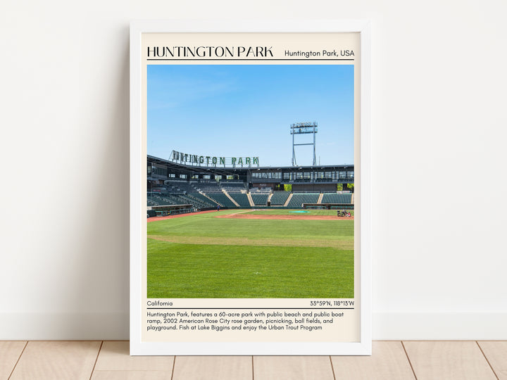 Huntington Park Stadium Baseball Minimal Wall Art