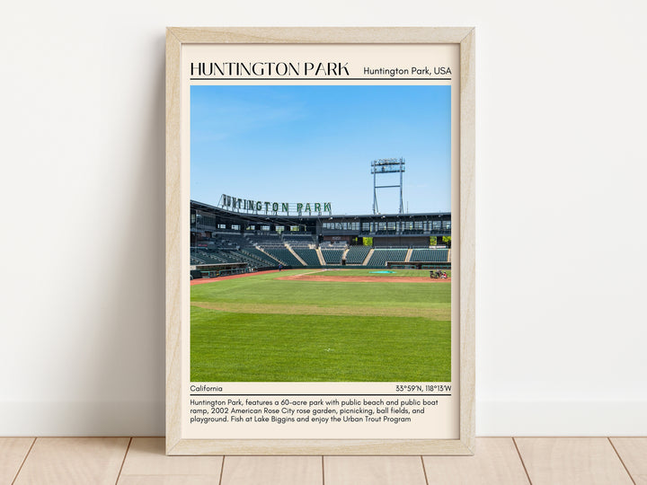 Huntington Park Stadium Baseball Minimal Wall Art