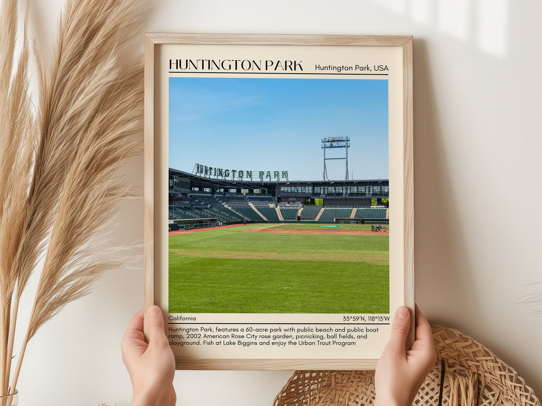 Huntington Park Stadium Baseball Minimal Wall Art