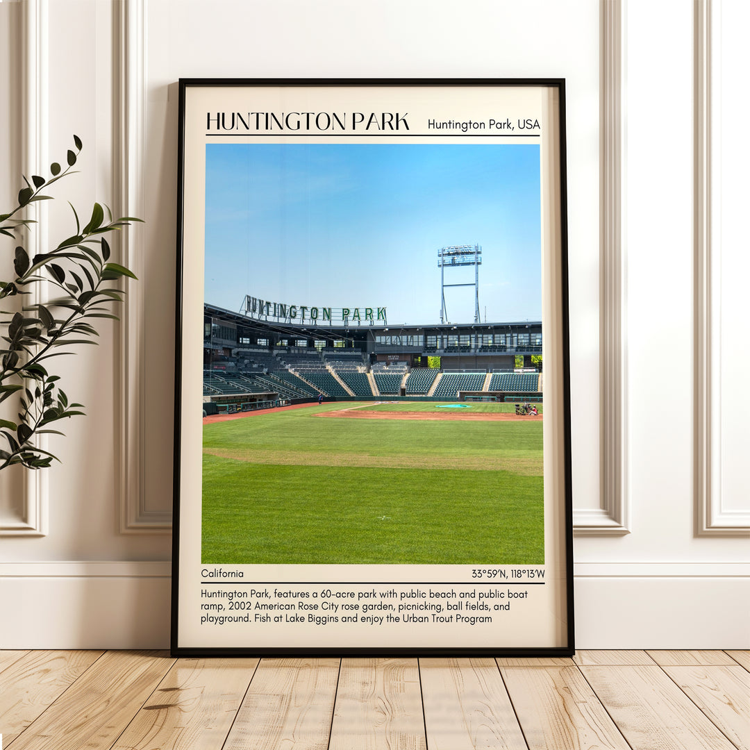 Huntington Park Stadium Baseball Minimal Wall Art