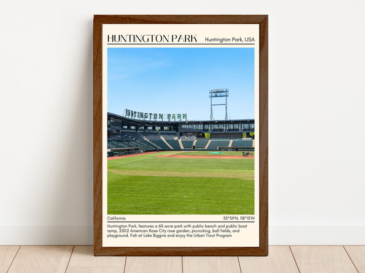 Huntington Park Stadium Baseball Minimal Wall Art