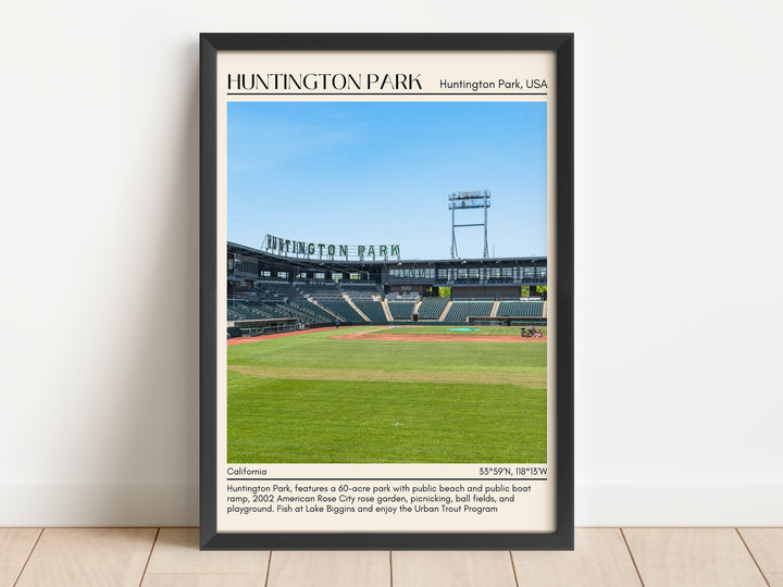 Huntington Park Stadium Baseball Minimal Wall Art