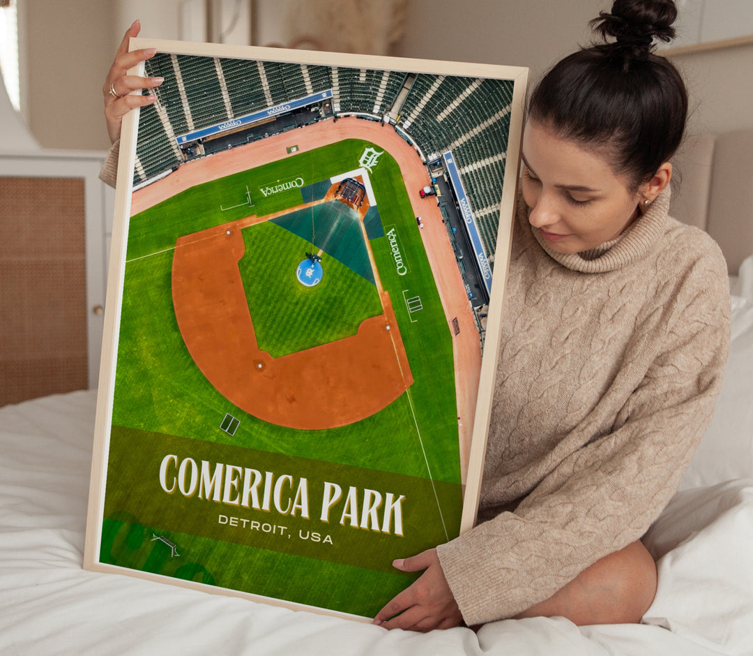 Comerica Park Stadium Baseball Wall Art