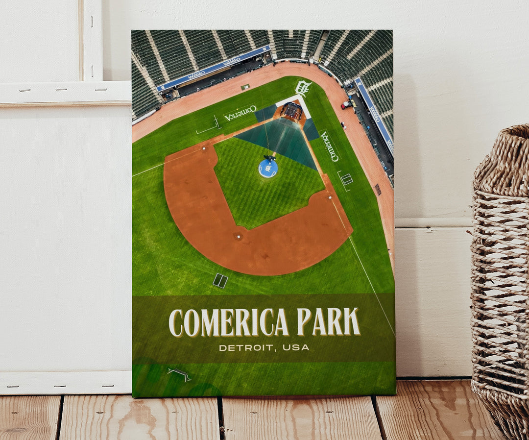 Comerica Park Stadium Baseball Wall Art