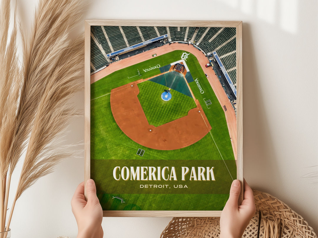 Comerica Park Stadium Baseball Wall Art