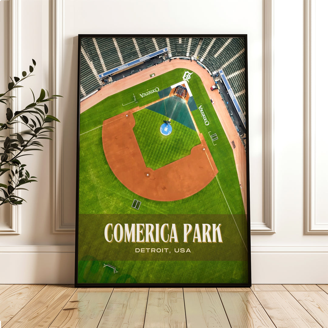 Comerica Park Stadium Baseball Wall Art