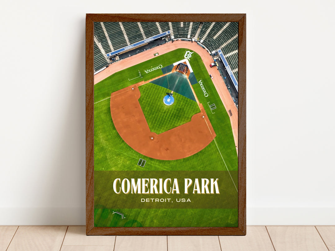 Comerica Park Stadium Baseball Wall Art