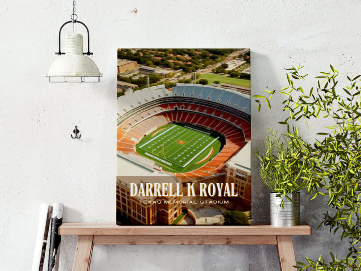 Darrell K Royal–Texas Memorial Stadium Football Wall Art