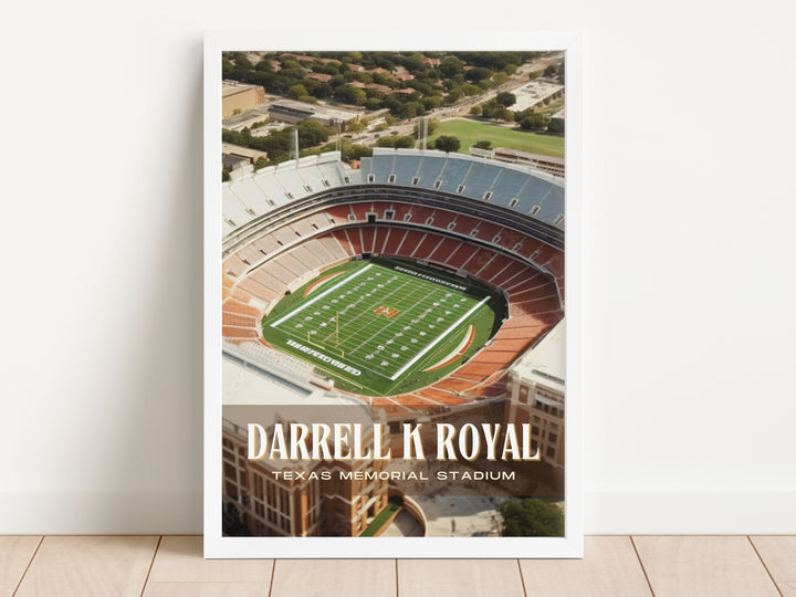 Darrell K Royal–Texas Memorial Stadium Football Wall Art