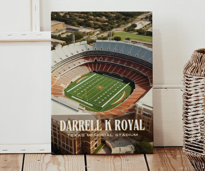 Darrell K Royal–Texas Memorial Stadium Football Wall Art