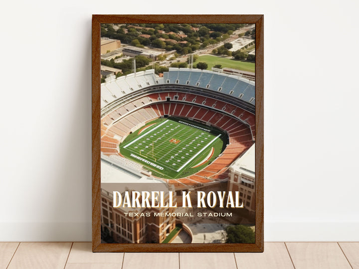 Darrell K Royal–Texas Memorial Stadium Football Wall Art