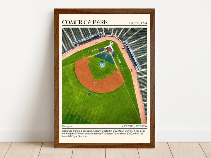 Comerica Park Stadium Baseball Minimal Wall Art