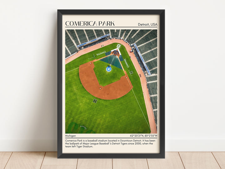 Comerica Park Stadium Baseball Minimal Wall Art