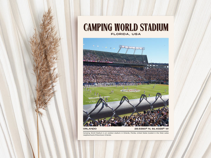 Camping World Stadium Football Retro Wall Art