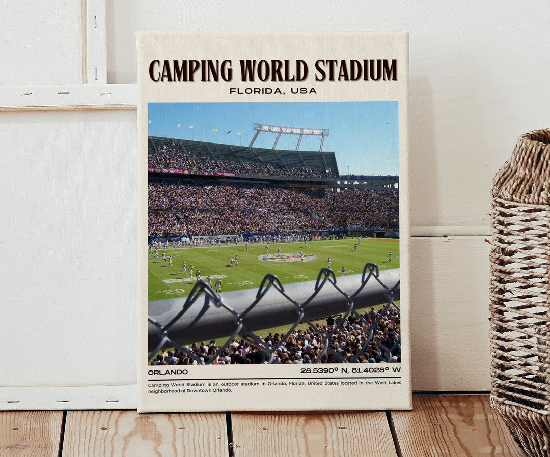 Camping World Stadium Football Retro Wall Art