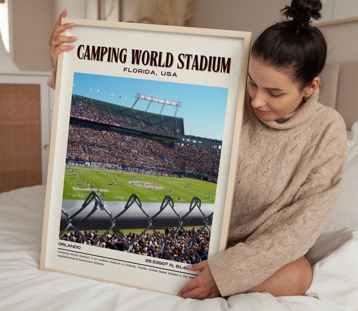 Camping World Stadium Football Retro Wall Art