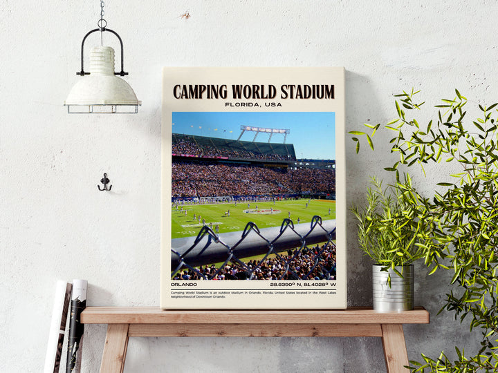 Camping World Stadium Football Retro Wall Art