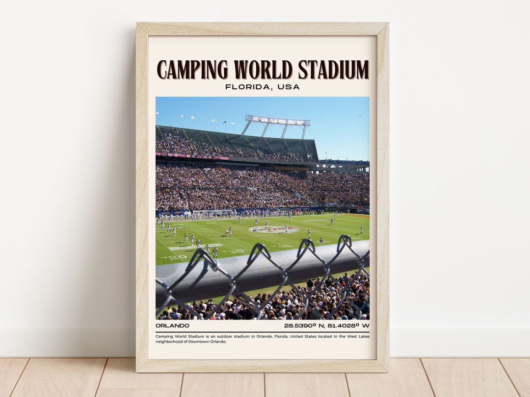 Camping World Stadium Football Retro Wall Art