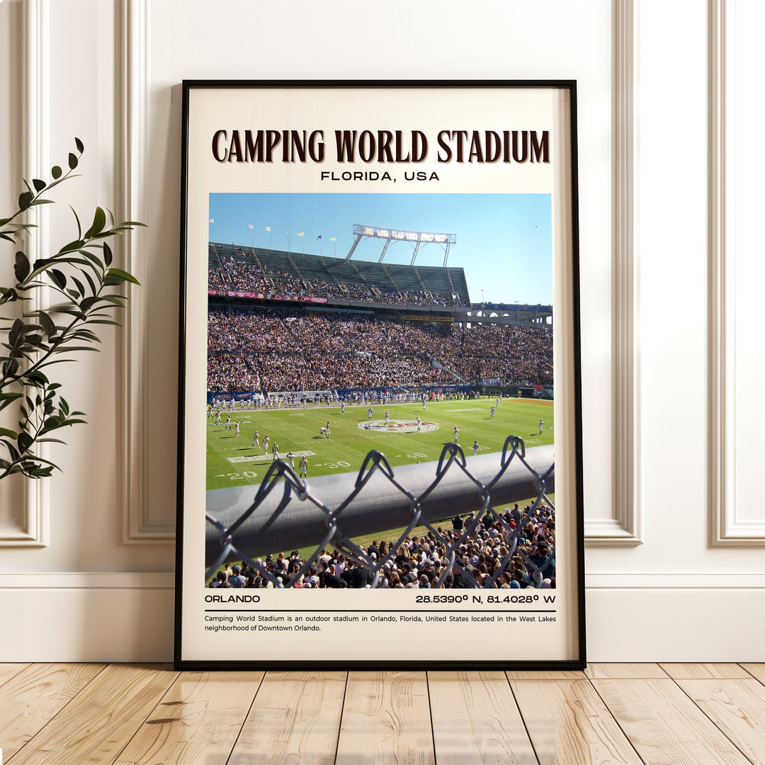 Camping World Stadium Football Retro Wall Art