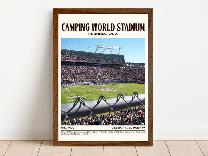 Camping World Stadium Football Retro Wall Art