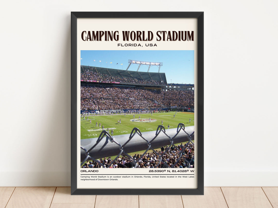 Camping World Stadium Football Retro Wall Art