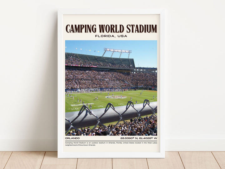 Camping World Stadium Football Retro Wall Art