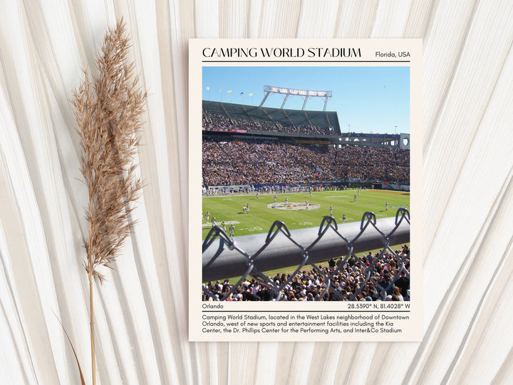 Camping World Stadium Football Minimal Wall Art