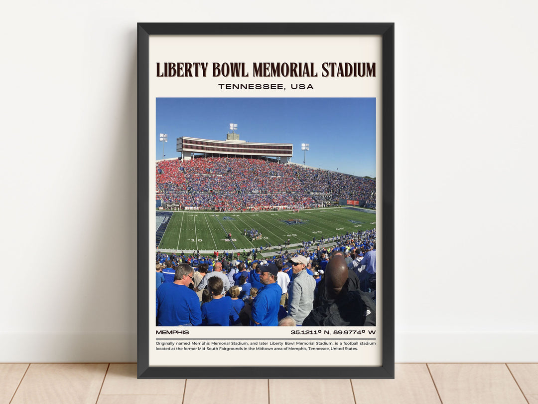 Liberty Bowl Memorial Stadium Football Retro Wall Art