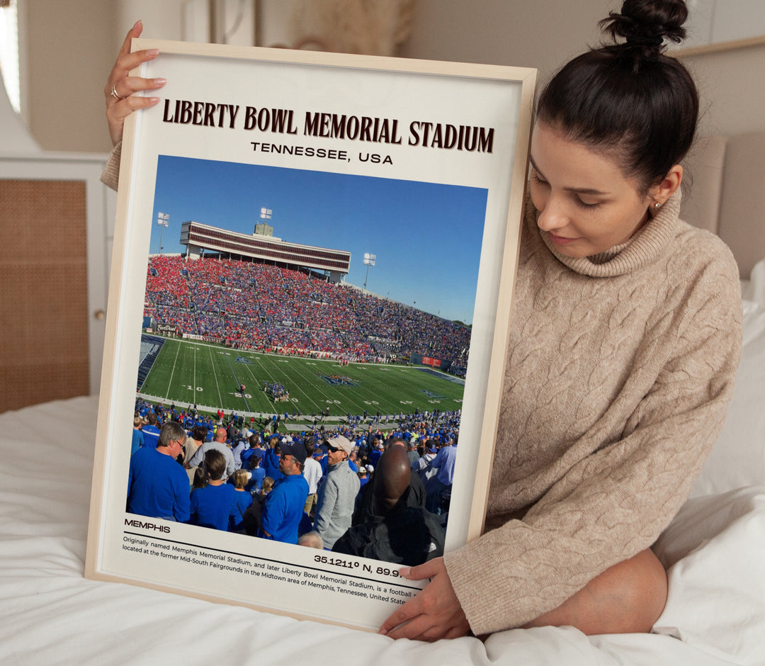 Liberty Bowl Memorial Stadium Football Retro Wall Art