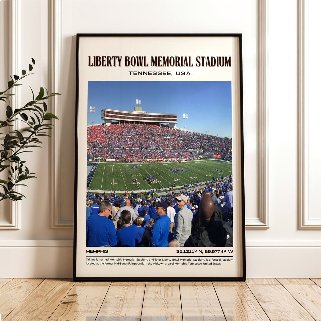 Liberty Bowl Memorial Stadium Football Retro Wall Art