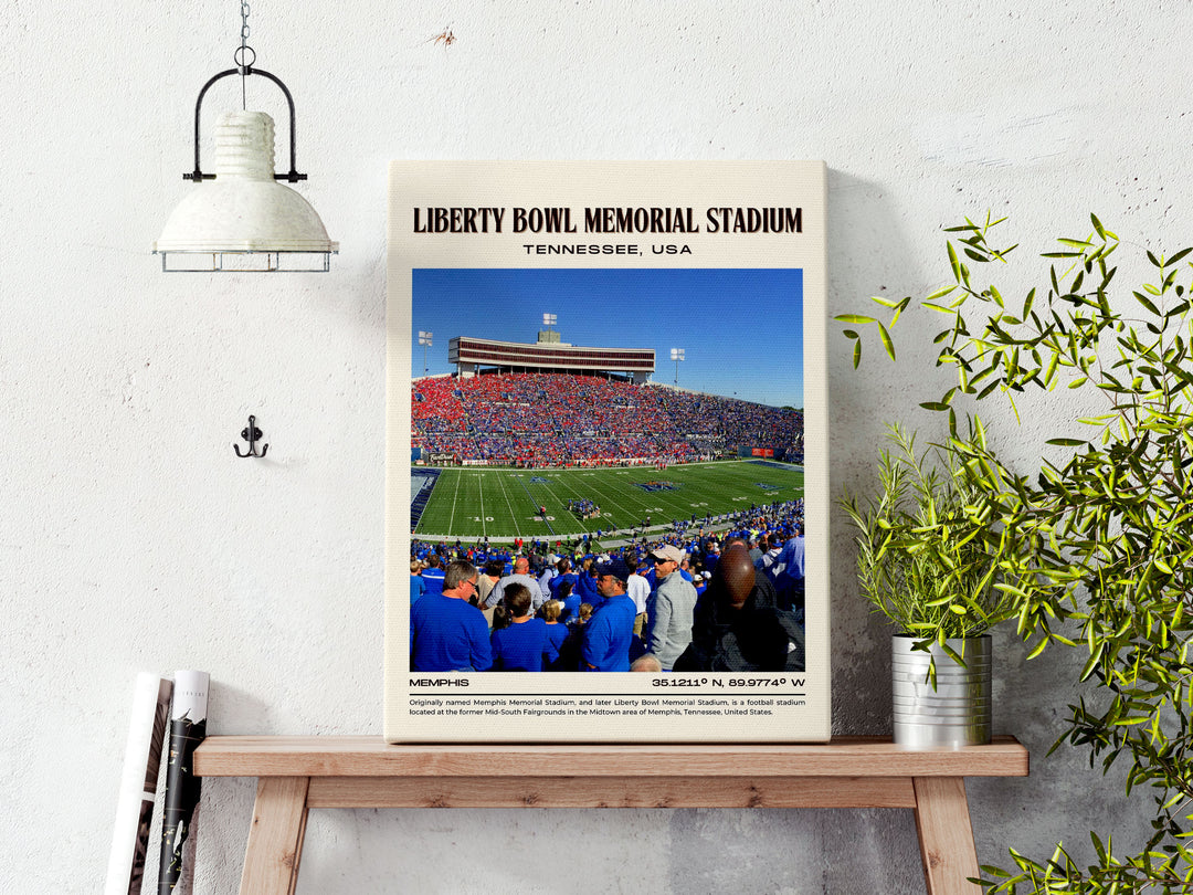 Liberty Bowl Memorial Stadium Football Retro Wall Art