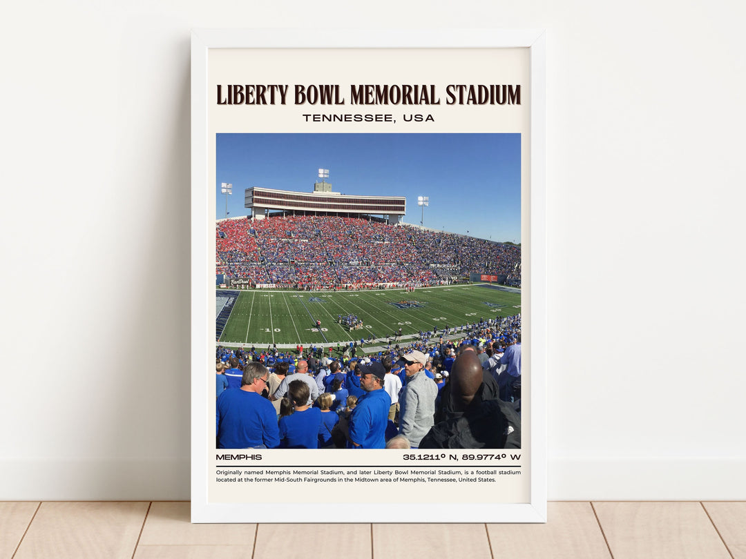 Liberty Bowl Memorial Stadium Football Retro Wall Art