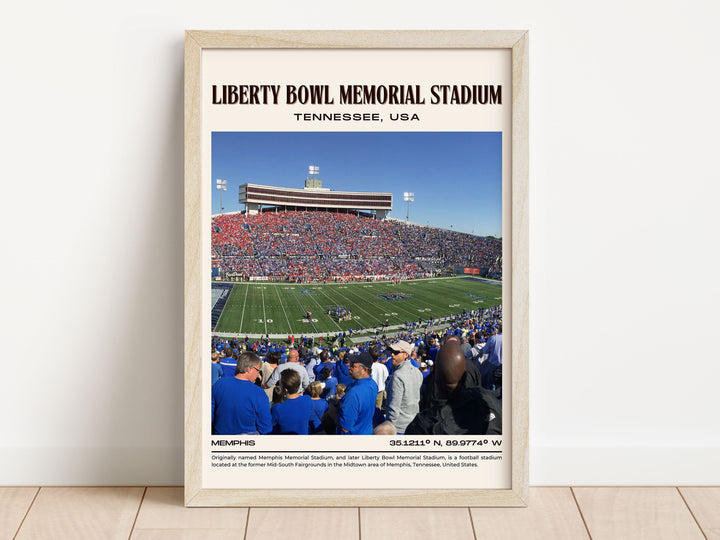 Liberty Bowl Memorial Stadium Football Retro Wall Art