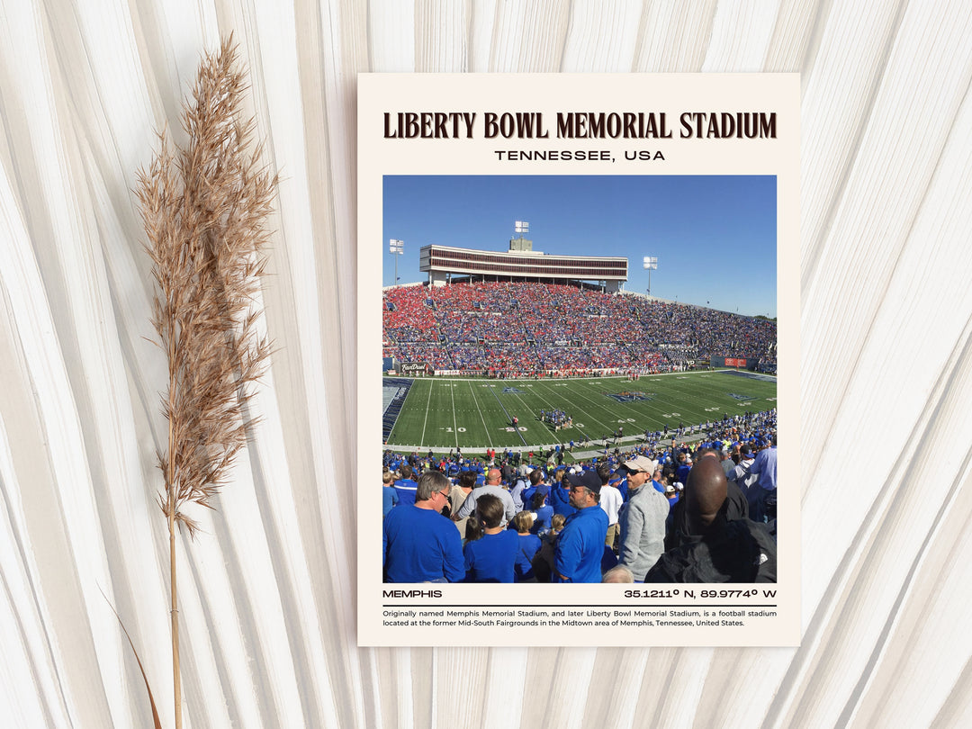 Liberty Bowl Memorial Stadium Football Retro Wall Art