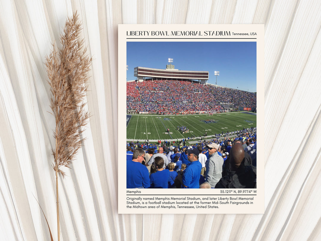 Liberty Bowl Memorial Stadium Football Minimal Wall Art