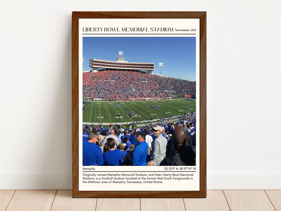 Liberty Bowl Memorial Stadium Football Minimal Wall Art