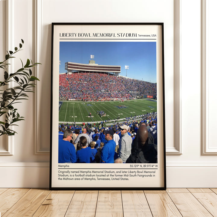 Liberty Bowl Memorial Stadium Football Minimal Wall Art