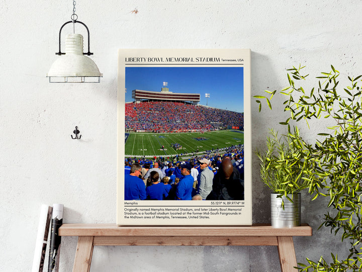 Liberty Bowl Memorial Stadium Football Minimal Wall Art