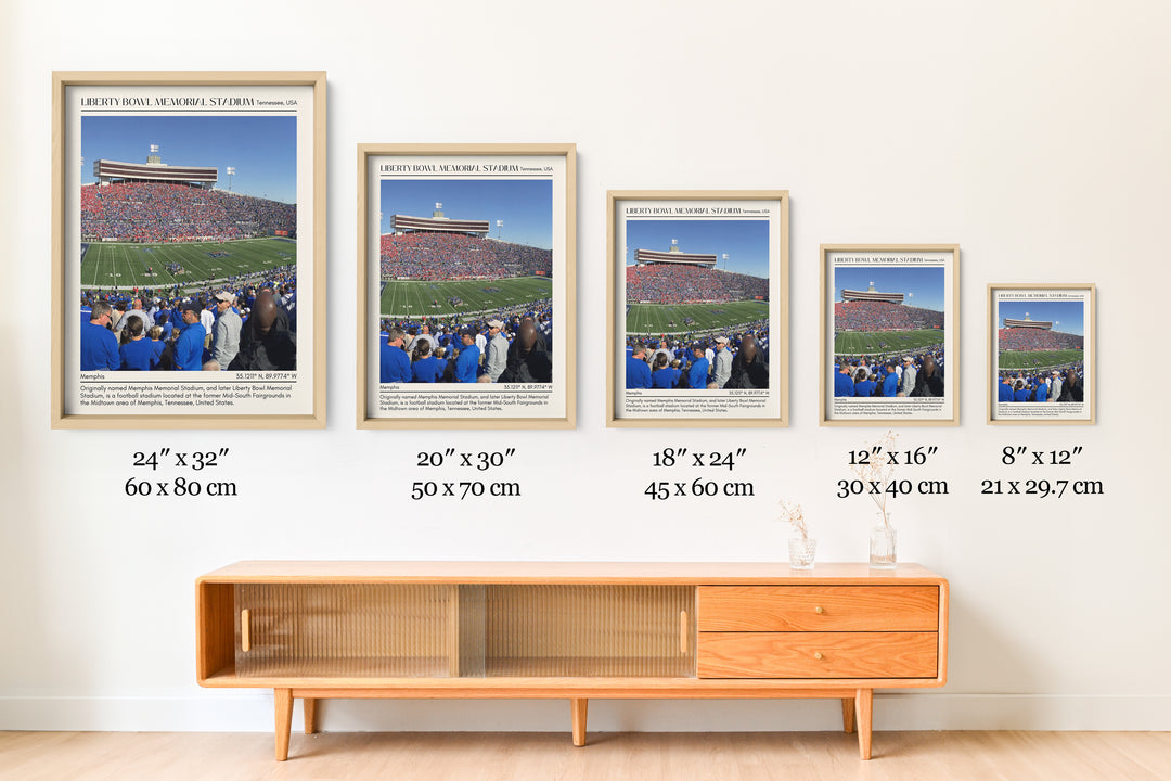 Liberty Bowl Memorial Stadium Football Minimal Wall Art