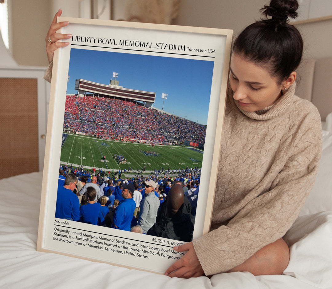 Liberty Bowl Memorial Stadium Football Minimal Wall Art