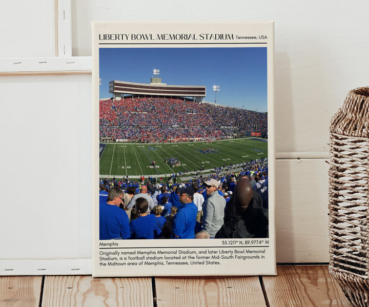 Liberty Bowl Memorial Stadium Football Minimal Wall Art