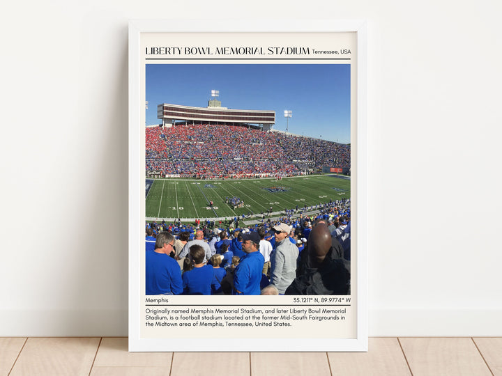 Liberty Bowl Memorial Stadium Football Minimal Wall Art