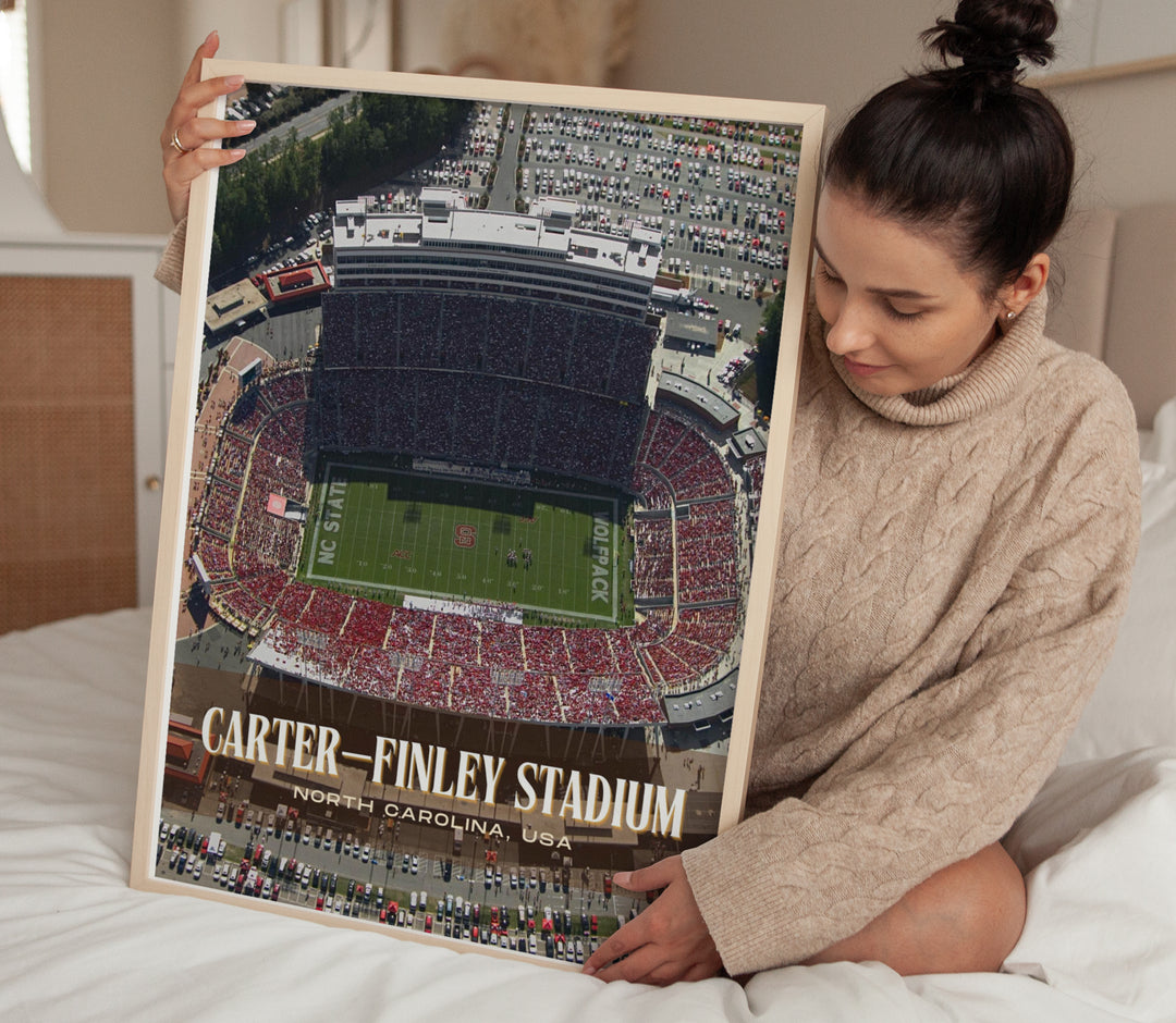 Carter–Finley Stadium Football Wall Art