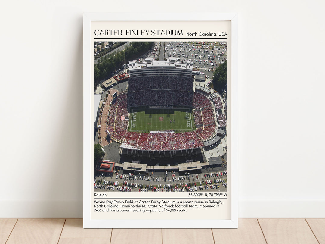 Carter–Finley Stadium Football Minimal Wall Art