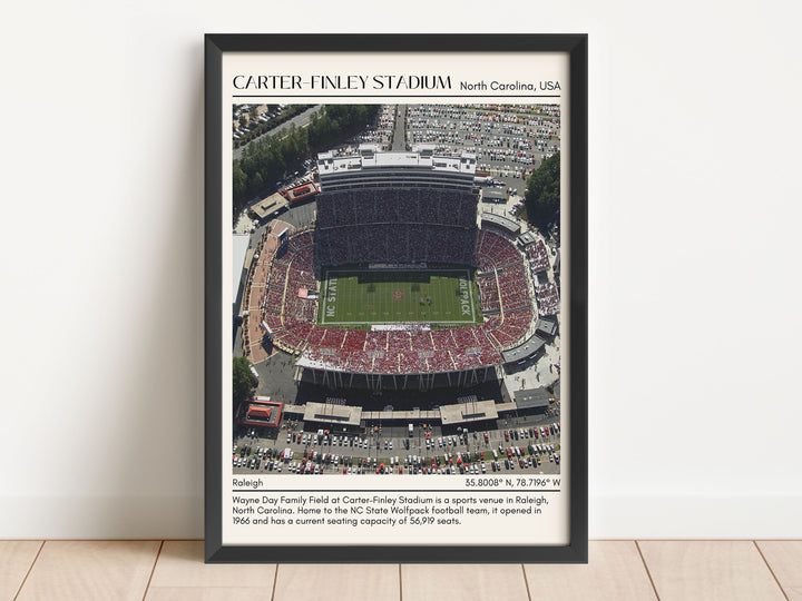 Carter–Finley Stadium Football Minimal Wall Art