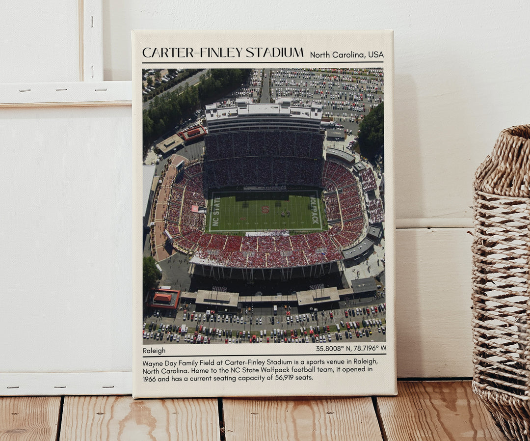 Carter–Finley Stadium Football Minimal Wall Art