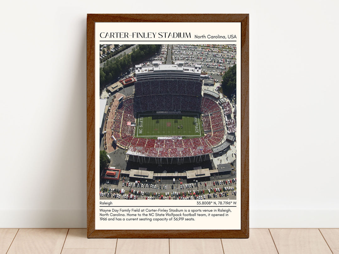 Carter–Finley Stadium Football Minimal Wall Art