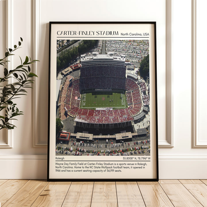 Carter–Finley Stadium Football Minimal Wall Art