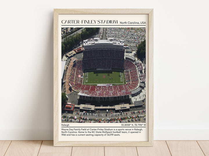 Carter–Finley Stadium Football Minimal Wall Art